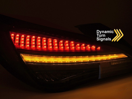 LED-baklyktor för Mercedes CLA C117 13-16 svart röd rök