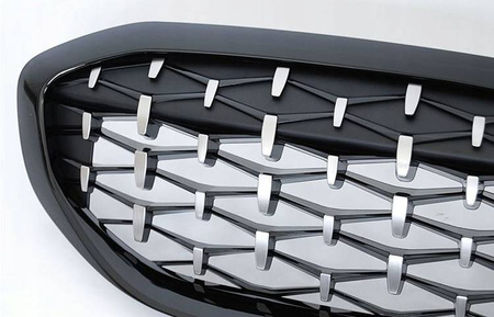 Diamantsvart blank njurgrill BMW G20 G21
