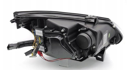 Xenonlampor svarta LED-ringar till BMW E60 e61 05-07