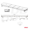Beam LED-varningsljus 51 funktioner 137cm godkännande R65 R10 12-24V