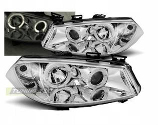 Renault Megane ii strålkastare 02-05 kromringar