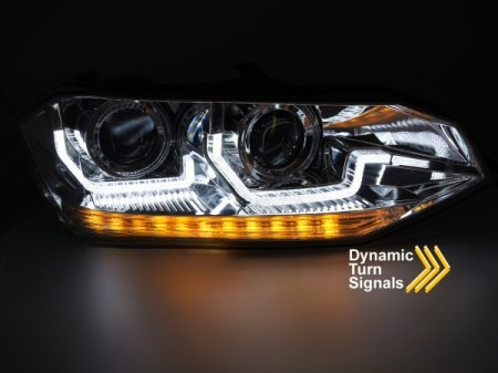 Strålkastare LED-linslampor DRL VW Polo VI 2G (2017-2021) | Dynamisk blinkersindikator