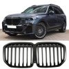 GRILL till BMW X7 G07 19-22 SINGLE SLAT GLOSS BLACK