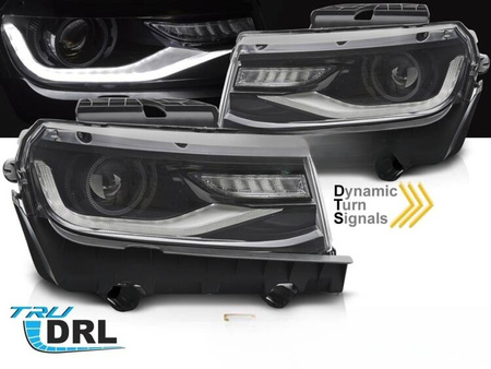 Strålkastare för Chevrolet Camaro 13-15 BLACK LED