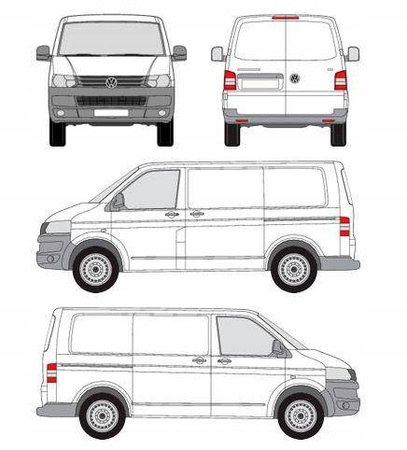 Plattform för takräcke VW T5 T6 L1H1