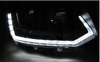 Vw T5 lampor 10-15 led rör svart t6 look drl hiss
