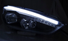 Ford Focus Mk3 15- Svarta Drl Led-strålkastare