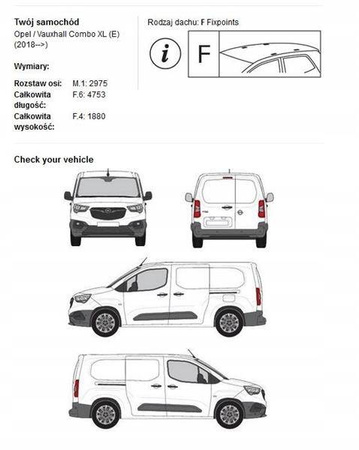Bagagebärare takplattform Opel Combo XL