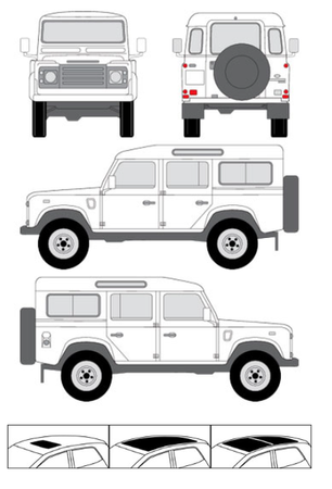 Takplattform Land Rover Defender 5d ( 110 )