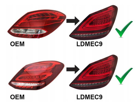 LED baklyktor för MERCEDES W205 14-18