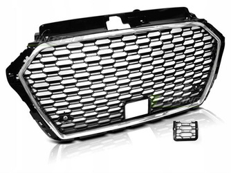 Frontgrill Audi A3 8v 17- RS3 Style Krom Svart