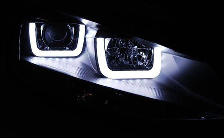 Lampor Vw Golf VII 7 12-17 u-typ svart led drl