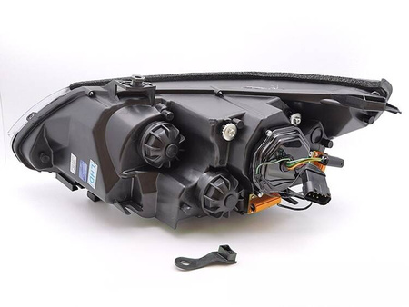 ANGEL EYES LED 3D SVART strålkastare till BMW E60 E61 03-07