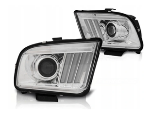 Strålkastare Ford Mustang 04-09 Krom Led Bar