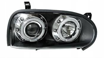 VW Golf III BLACK RINGI strålkastare