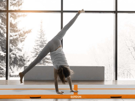 AIRTRACK 3 M ORANGE ACROBATIC TRACK GYMNASTIKMATTA UPPBLASBAR MADRASS STARK PUMP TRÄNINGSVÄSKA KUL FÖR BARN Vuxna