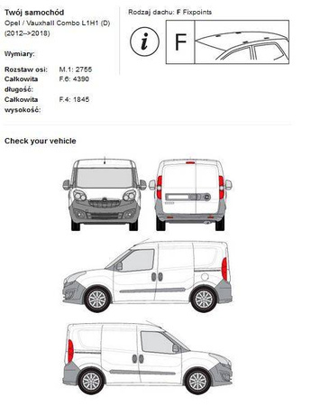 Dedikerad takräcke för Opel Combo 2012 -> -> -> -> -> -> -> -> -> -> -> -> -> -> ->