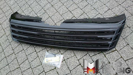 GRILL UTAN MÄRKE VW PASSAT B7 11/10- BLANK SVART
