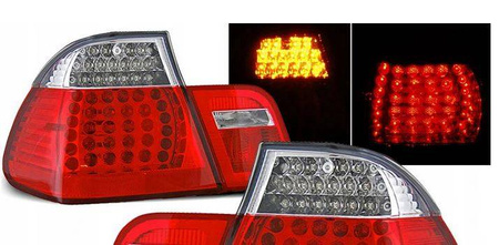 BMW E46 01-05 Sedan Röd Vit Led Lampor