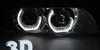BMW E39 BLACK LED-strålkastare + RINGAR