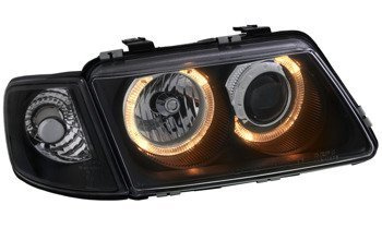 Strålkastare A3 8L BLACK RINGS