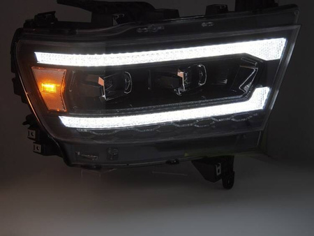 Strålkastare full LED svart för Dodge Ram 19-22