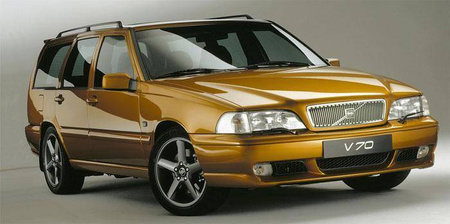 GRILL UTAN MÄRKE VOLVO S/V70 97-99 SVART MATT