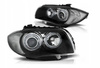 Strålkastare BMW E87 E81 04-11 Led Ringlights Svart