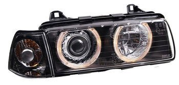 Strålkastare BMW E36 BLACK Coupe / Cabrio