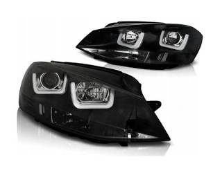 Lampor Vw Golf VII 7 12-17 u-typ svart led drl