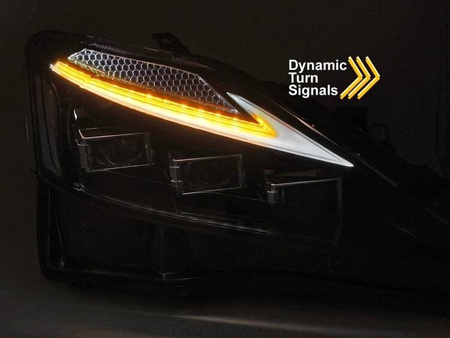 Strålkastare för Lexus IS 06-13 svart full LED