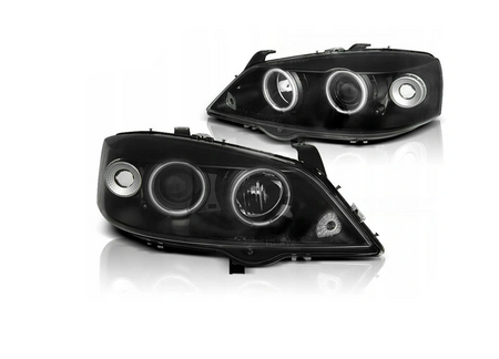 Strålkastare Opel Astra G 97-04 Ring Ccfl Svart