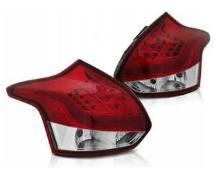 Ford Focus 3 11-14 hb röd vit led lampor