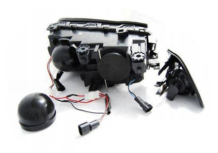 Strålkastare BMW E46 Angel Eyes LED B