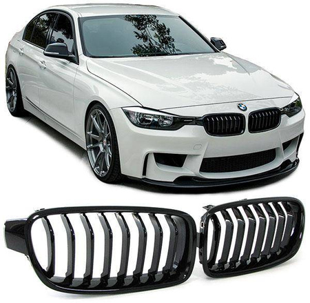 FRONTGRILL BMW F30 11-18 BLANK SVART