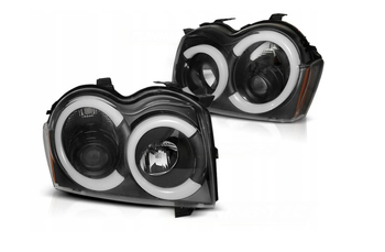 Strålkastare med rörljus för Jeep Grand Cherokee 05-08