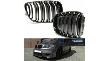 GRILL BMW E81 E87 E88 07-12 DUAL LINE GLANS BLK