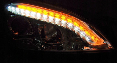 Strålkastare Seat Ibiza 6l 02-08 Svart Led