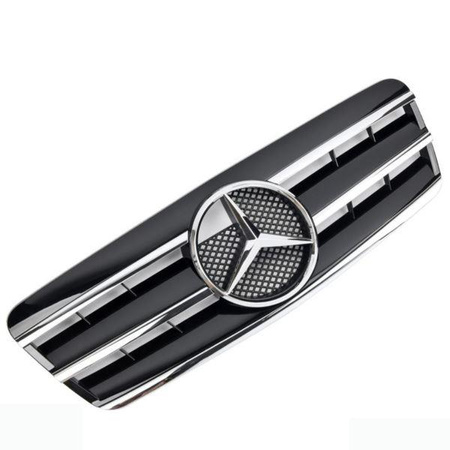 GRILL MERCEDES C208 A208 CLK SVART KROM AMG LOOK
