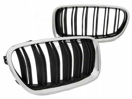 Njurgrill BMW F10 F11 M5 Look Chrome svart