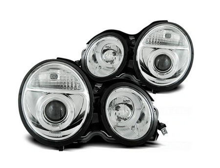 Strålkastare mercedes w210 95-99 e-klass ring krom