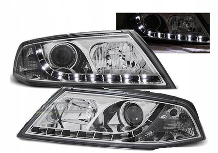 Skoda Octavia II 2 04-08 led krom xenon lampor