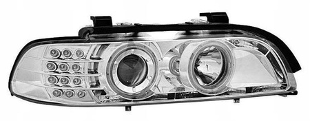 BMW E39 CHROM LED-strålkastare + RINGAR