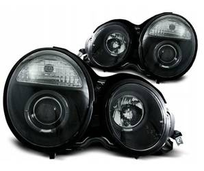 Strålkastare Mercedes W210 95-99 e-klass ringi svart