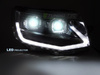 LED TUBE LIGHT BLACK DRL SEQ strålkastare för VW T6 2015-2019
