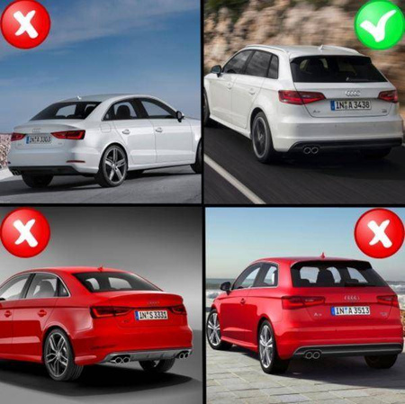 DYFUZOR AUDI A3 12-16 SPT / HAT LOOK RS3 KOŃCÓWKI