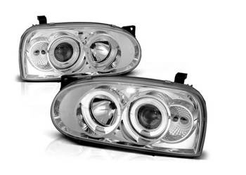 Strålkastare Vw Golf 3 III 91-97 Ringi Chrome