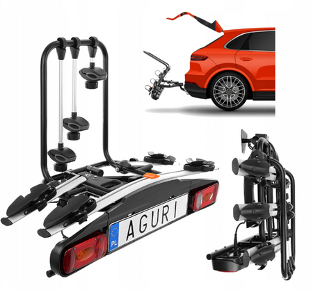 Aguri Active Cykelhållare plattform 2 cyklar silver