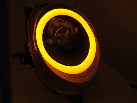 TUBE LIGHT Svart LED DRL-strålkastare för MINI Cooper F55 / F56 / F57 2014-2017