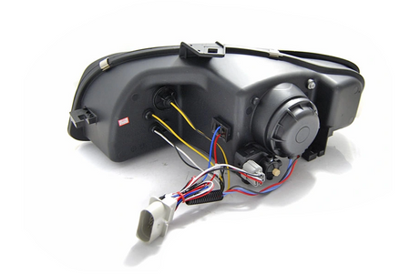 Strålkastare Audi A4 B7 04-08 Led Rör Svart